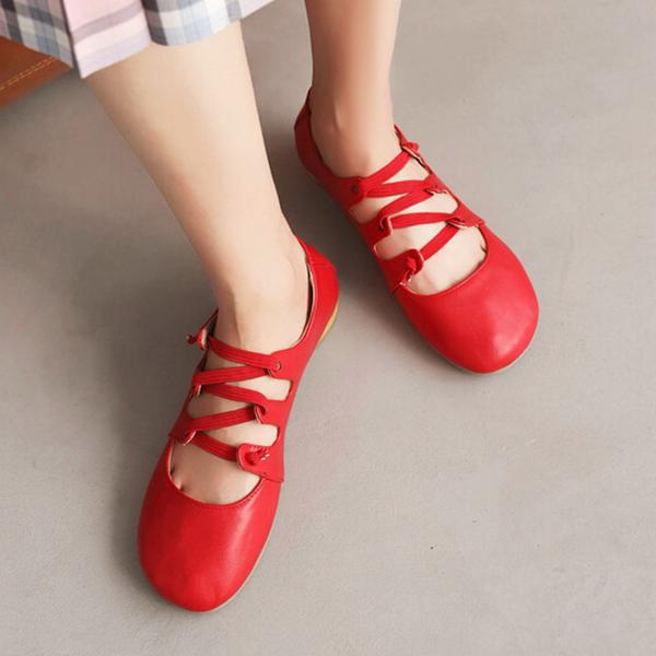 Women's Elastic Band Round Toe Block Heel Mary Jane Shoes 39825645C