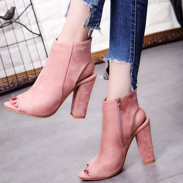 Women'S Chunky Heel High Heel Sandals 80267395C