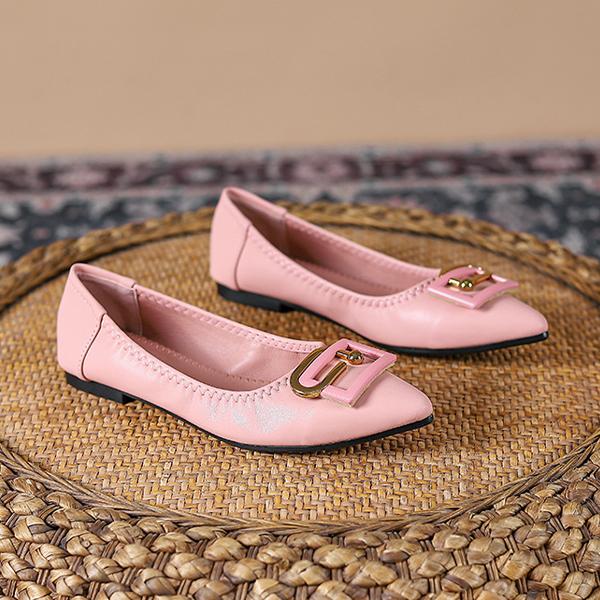 Women's Elegant Pointed Toe Barbie Pink Flats 63479448S