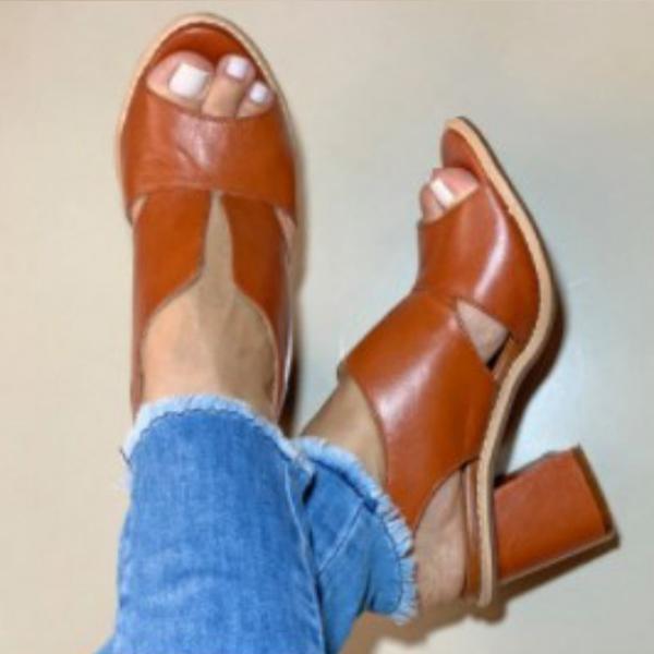 Women's Fashion Fish Mouth High Heel Breathable Sandals 57632944C