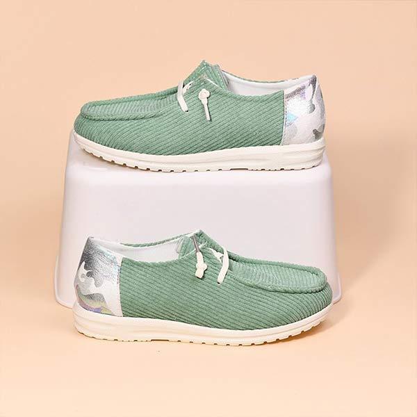 Women's Color-Block Flat Lace-Up Slip-On Loafers 41128402C