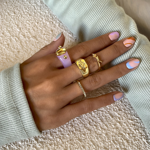 Retro Simplicity 5PCS Ring Set