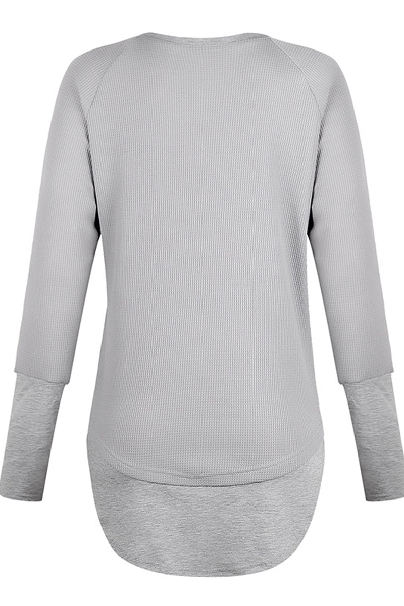 Casual Solid Solid Color V Neck Tops(3 Colors)