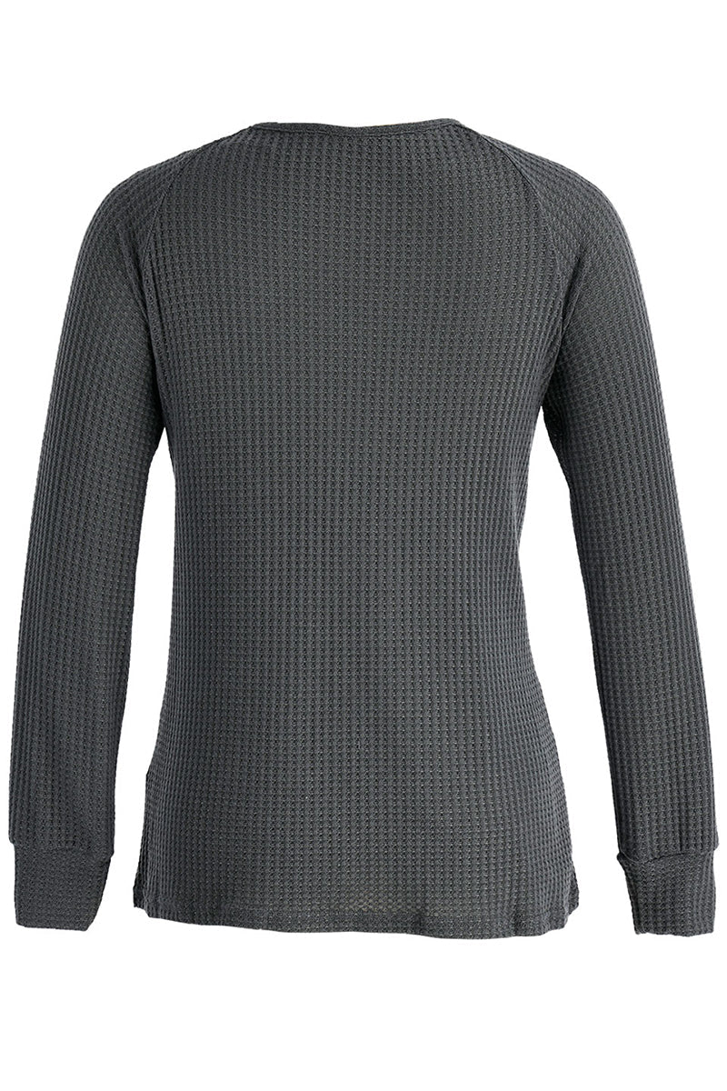 Casual Solid Patchwork Zipper V Neck Tops