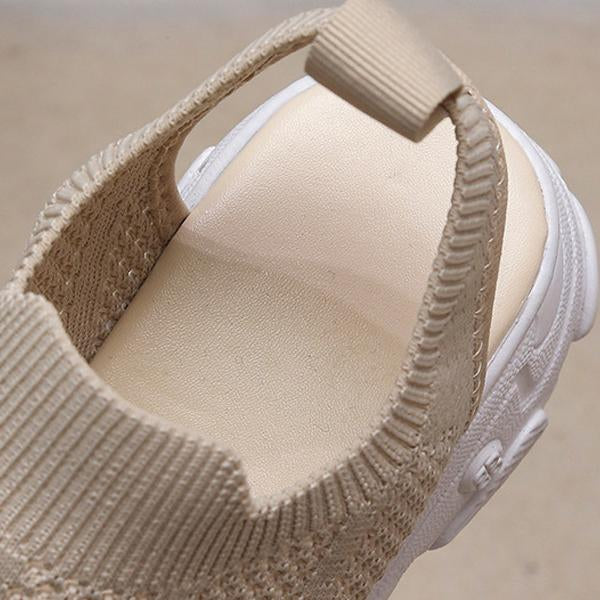 Women's Knit Elastic Slip-On Platform Sandals 86391564C