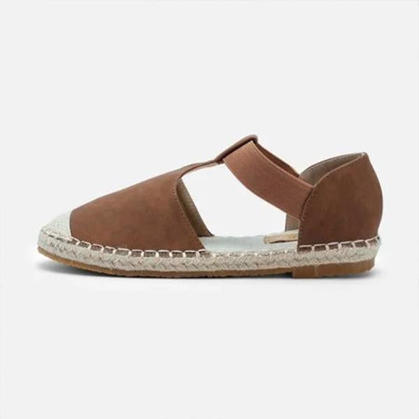 Women's Flat Elastic Espadrille Fisherman Shoes 94793500C