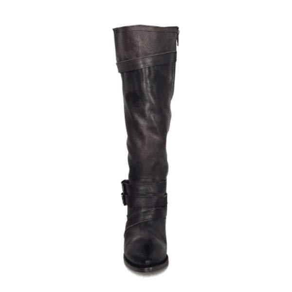 Women's High Shaft Belt Buckle Knight Boots with Chunky High Heels 26875201C