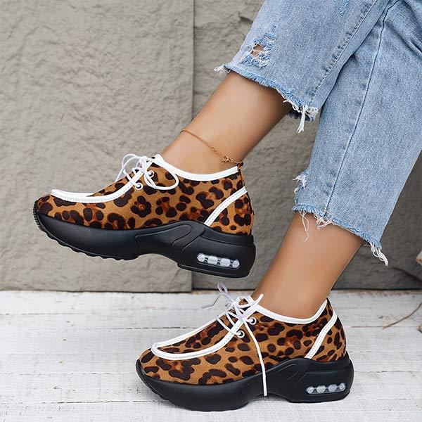 Women'S Lace-Up Casual Platform Sneakers 01853820C
