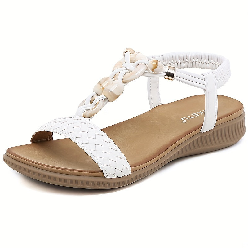 Women's Boho Braided Flat Sandals