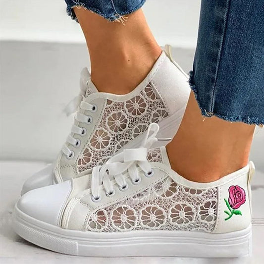 Women'S Flat Lace Fashion Casual Sneakers 22514786C