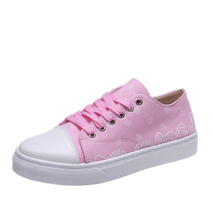 Women's Low-Top Canvas Solid Color Casual Shoes