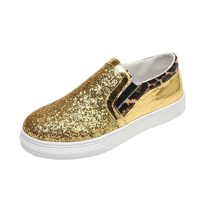 Women's Fashion Sequined Round Toe Flats 06766253S