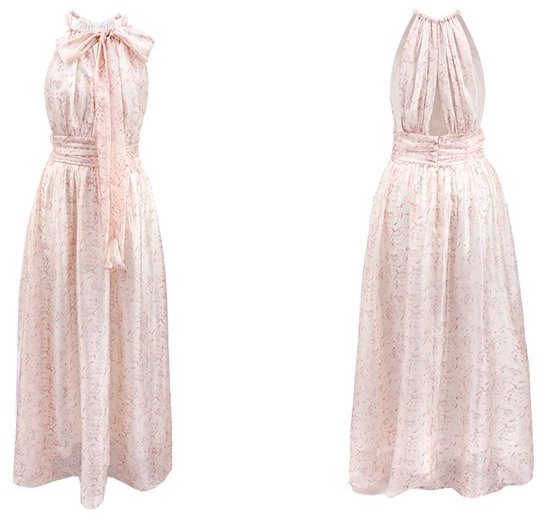 Rose Moon Halter Dress ~ HANDMADE // Maxi