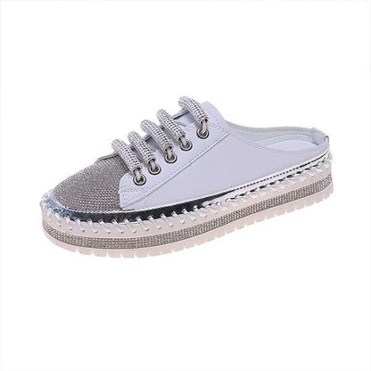 Women's Flat Rhinestone Thick Sole Casual Slippers 13542526C