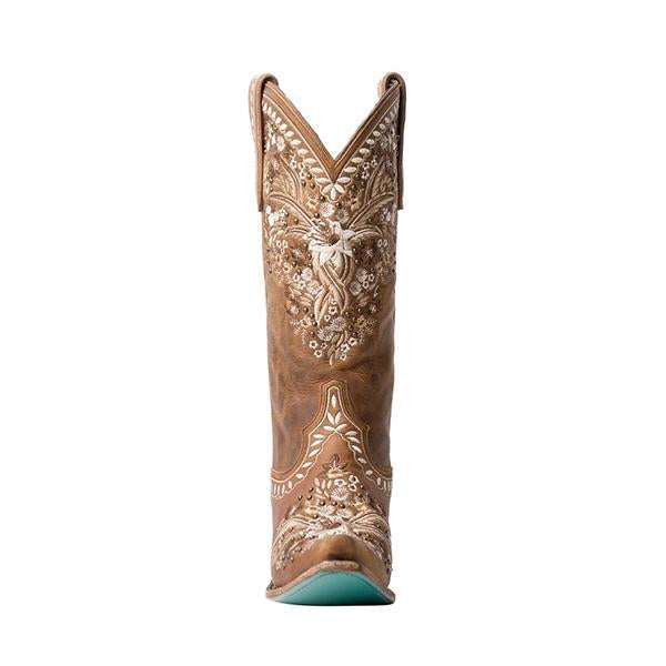Women's Embroidered Rivets Retro Chunky Heel Boots 41598425C