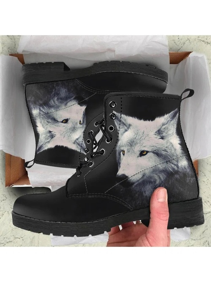 Casual Personality Wolf Martin Boots