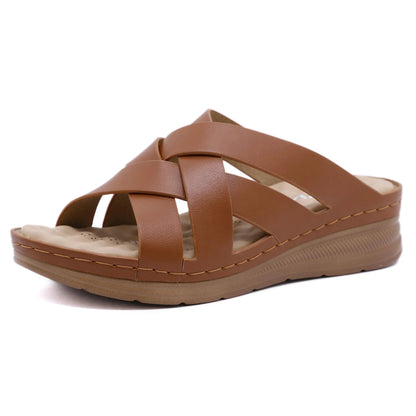 Women's Cross Massage Wedge Sandals