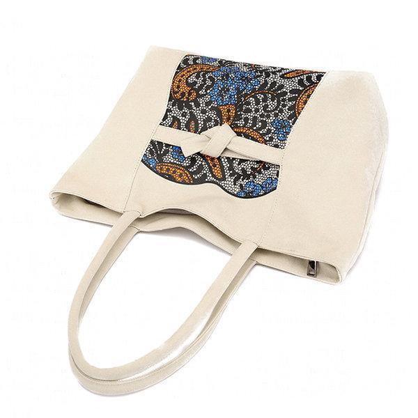 Bohemian Floral Casual Canvas Shoulder Bag Handbag