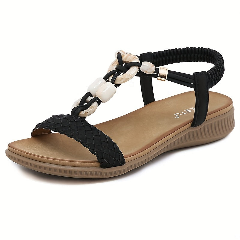 Women's Boho Braided Flat Sandals