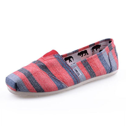 Women's Fashion Print Casual Flat Canvas Shoes 85696254S