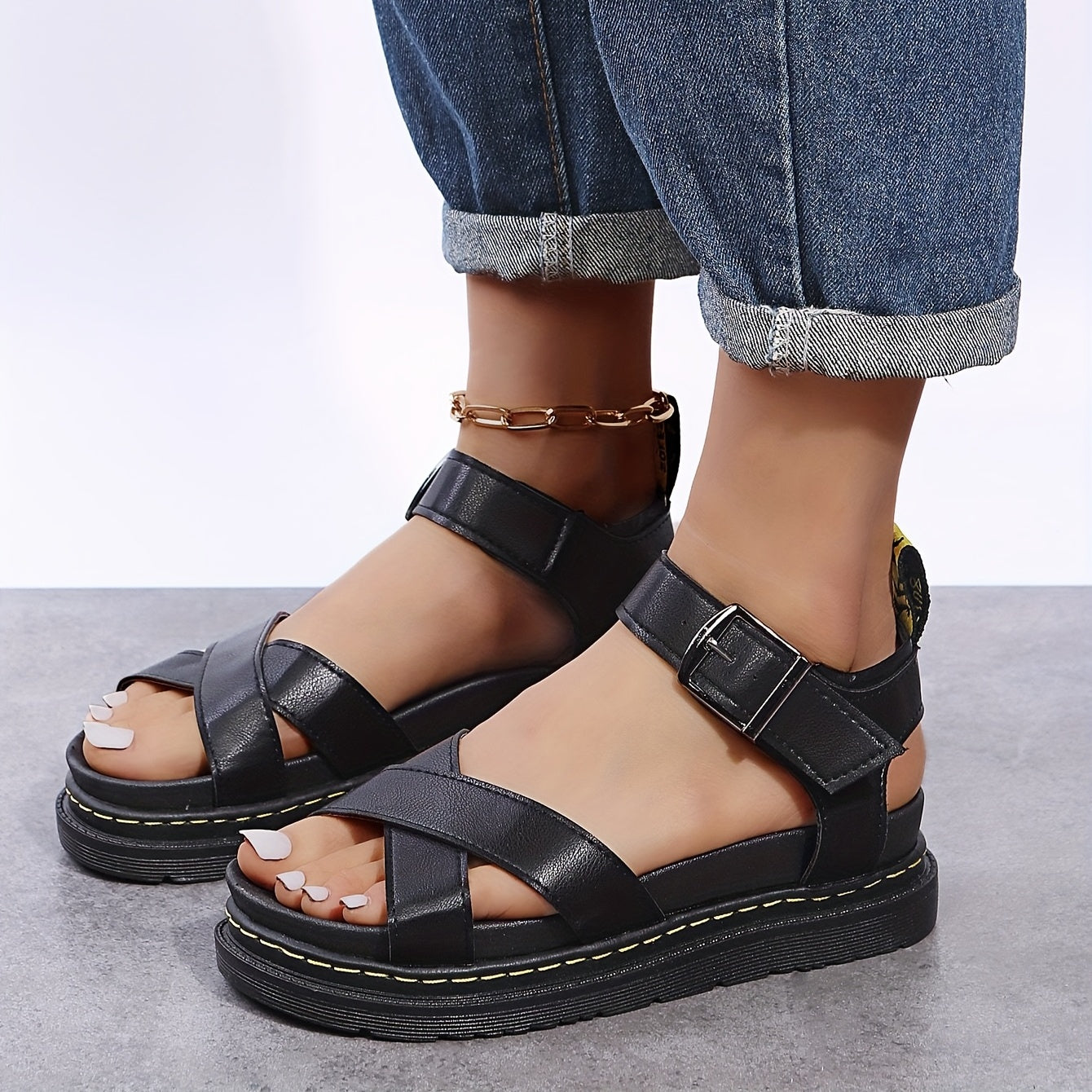 Non-Slip Platform Sandals - Stylish & Comfortable