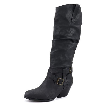 Women'S Chunky Heel High Boots 20745697C