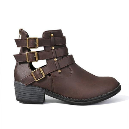 Women's Fashion Simple Chunky Heel Chelsea Boots 98316285S