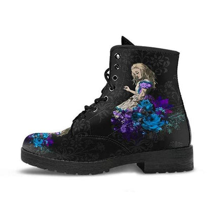 Women'S Gothic Print Cargo Combat Boots 03962259C