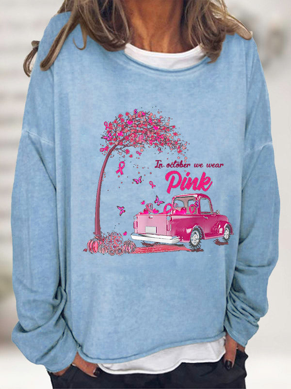 We Wear Pink Graphic Long Sleeve T-shirt