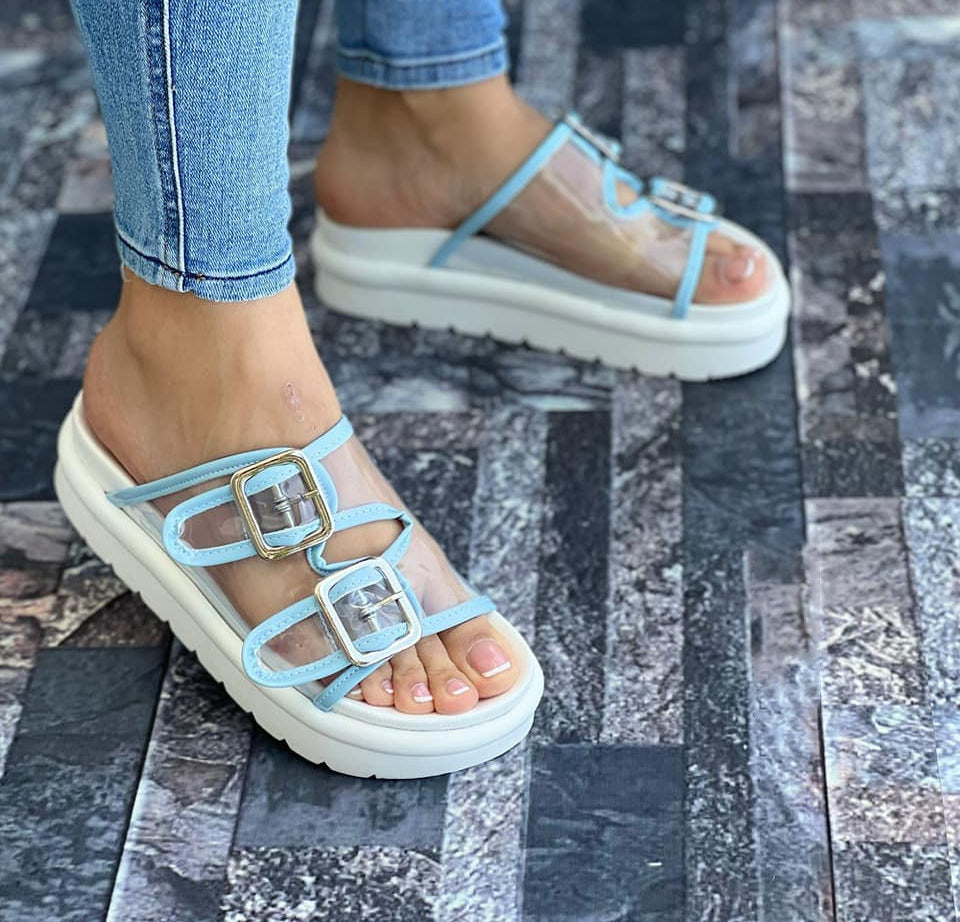 Flip Flop Hollow Slip-On Wedge Heel Summer Patchwork Slippers