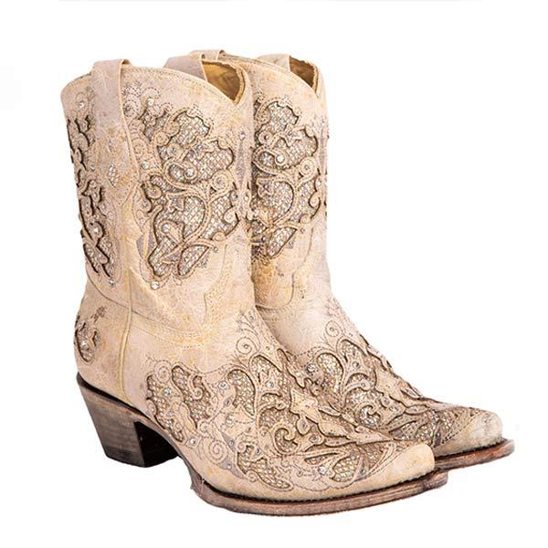 Women'S Embroidered Cutout High Heel Fashion Boots 74450280C