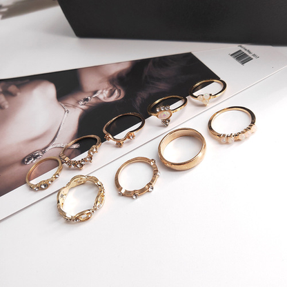 Bohemian Vintage 17PCS Ring Set