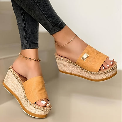 Women's Platform Espadrilles Wedge Slippers