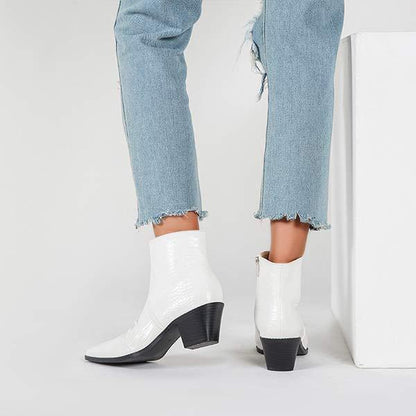 Women'S Chunky Heel Chelsea Booties 12081535C
