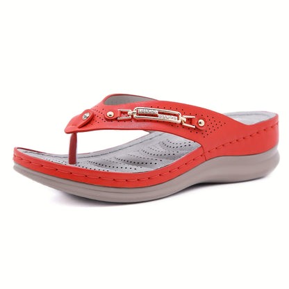 Stylish Women's Wedge Slides - Anti-Slip Platform Flip Flops