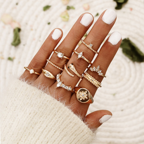 Bohemian Vintage 11PCS Ring Set