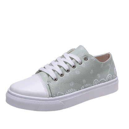 Women's Low-Top Canvas Solid Color Casual Shoes