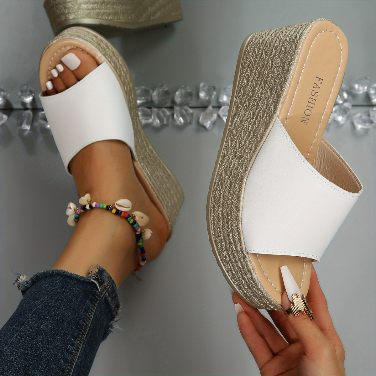 Women's Platform Wedge Slippers