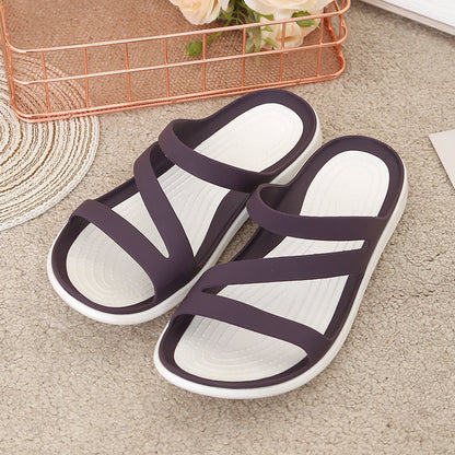 Comfortable Women's Minimalist Slippers - Elegant Open Toe & Wear-Resistant Slides