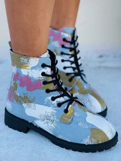 Denim Martin Ankle Boot