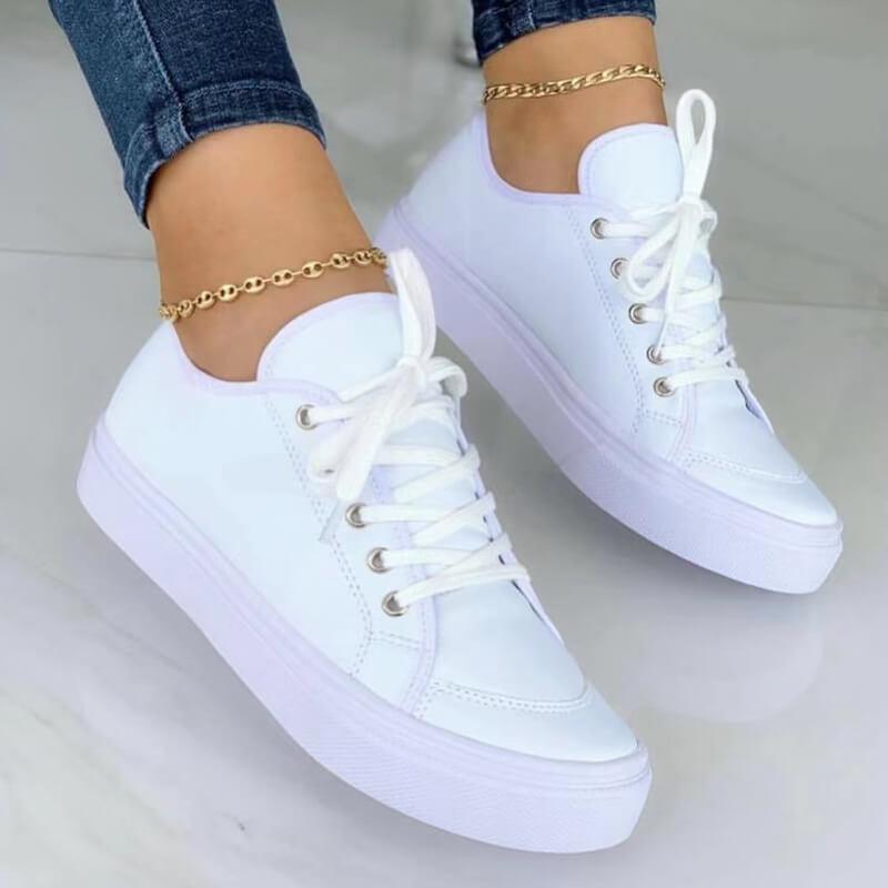 Women's Casual Round Toe Lace-up Sneakers