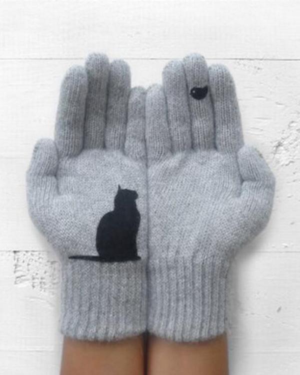 Bird and Cat Gloves