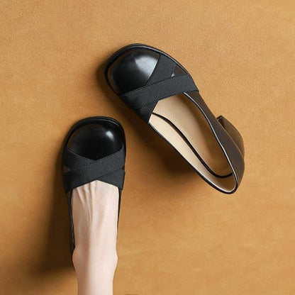 Women's Elegant Colorblock Chunky Heel Mary Jane Shoes 27523642C