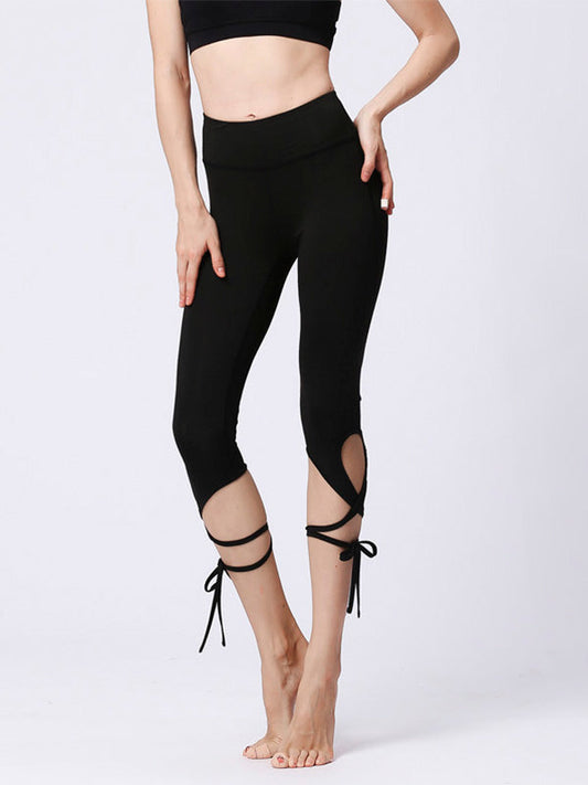 Wrap-around Yoga Dance Ballet Lace-up Leggings