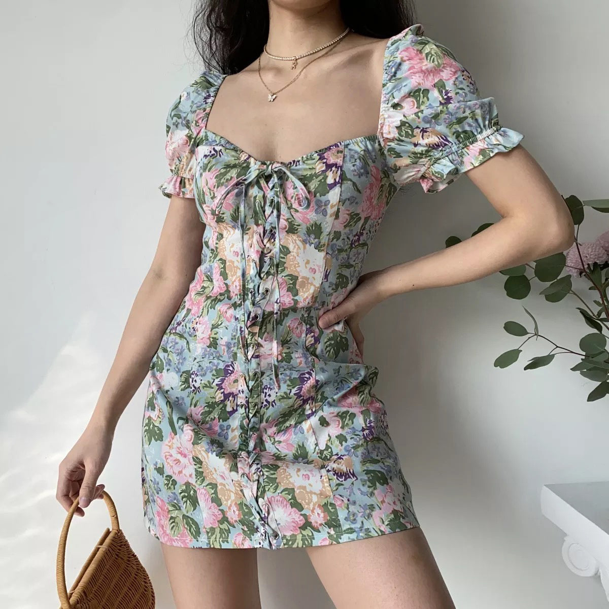 Valencia Floral Seaside Dress ~ HANDMADE