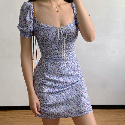 Pixie Floral Bustier Dress // Violet