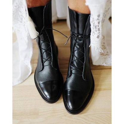 Women's Stitching Retro Knight Boots