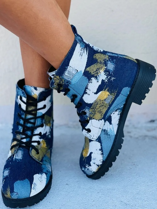 Denim Martin Ankle Boot