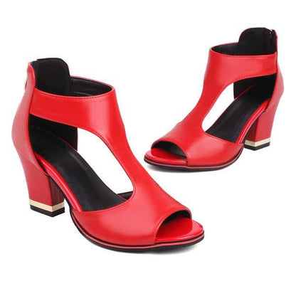 Women'S Fish Mouth Chunky Heel Sexy High Heel Sandals 56757422C