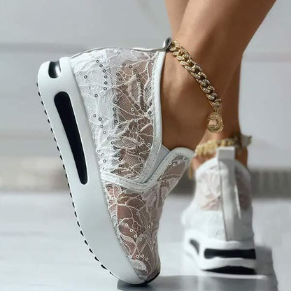 Women'S Mesh Breathable Casual Thick Soled Heightening Shoes 83759376C